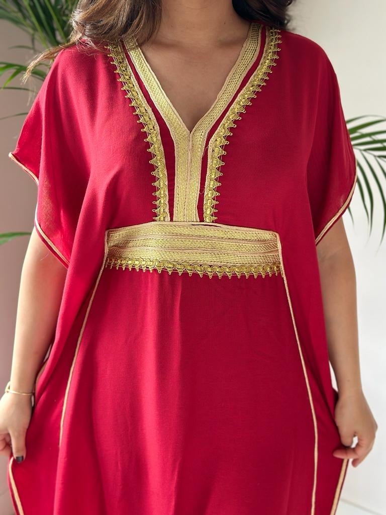 Moroccan Red Gandoura