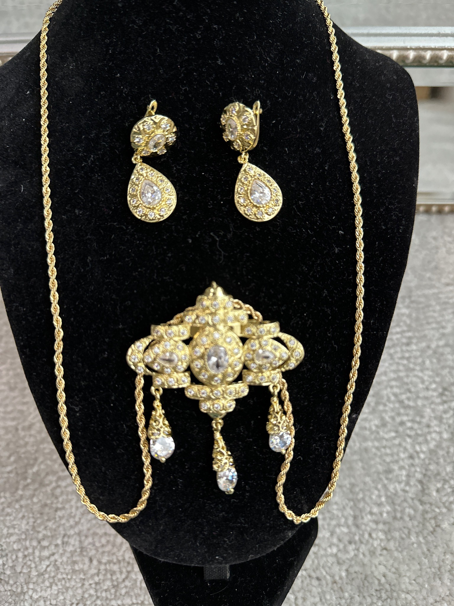 Traditional Moroccan Necklace And Earrings -Set