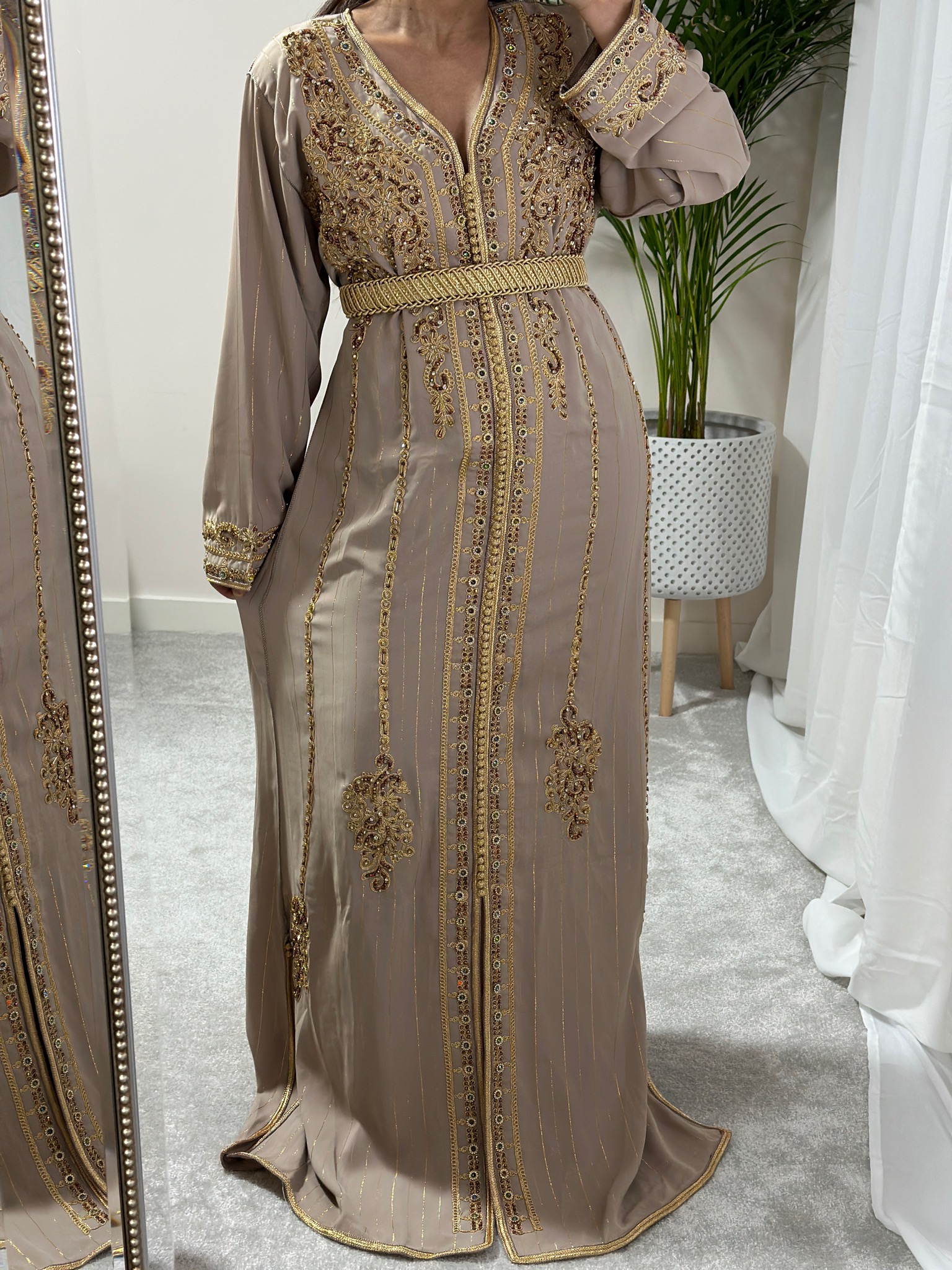 Kaftan HAYAT In Beige Nude Colour