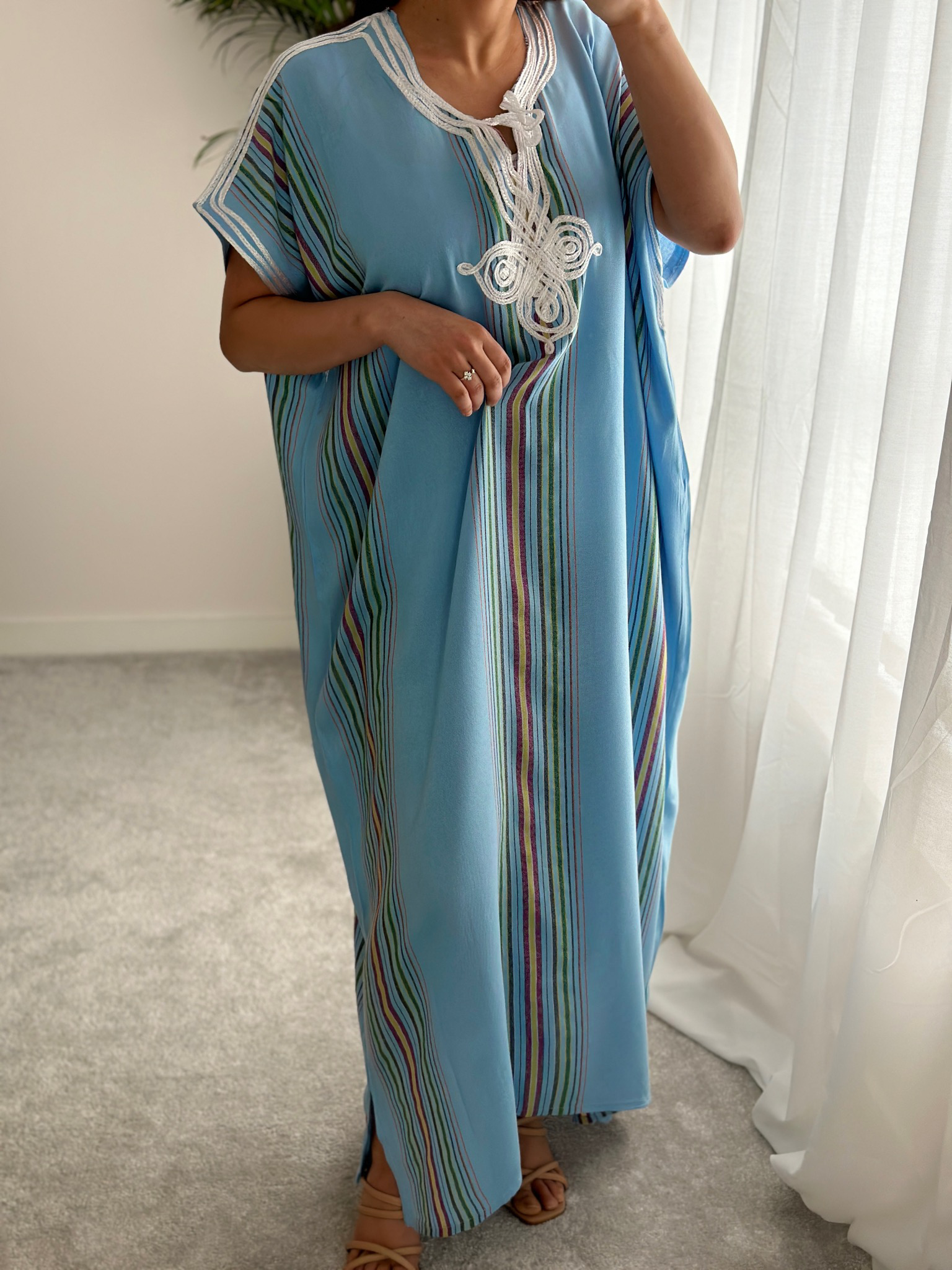Sky Blue Moroccan Gandoura