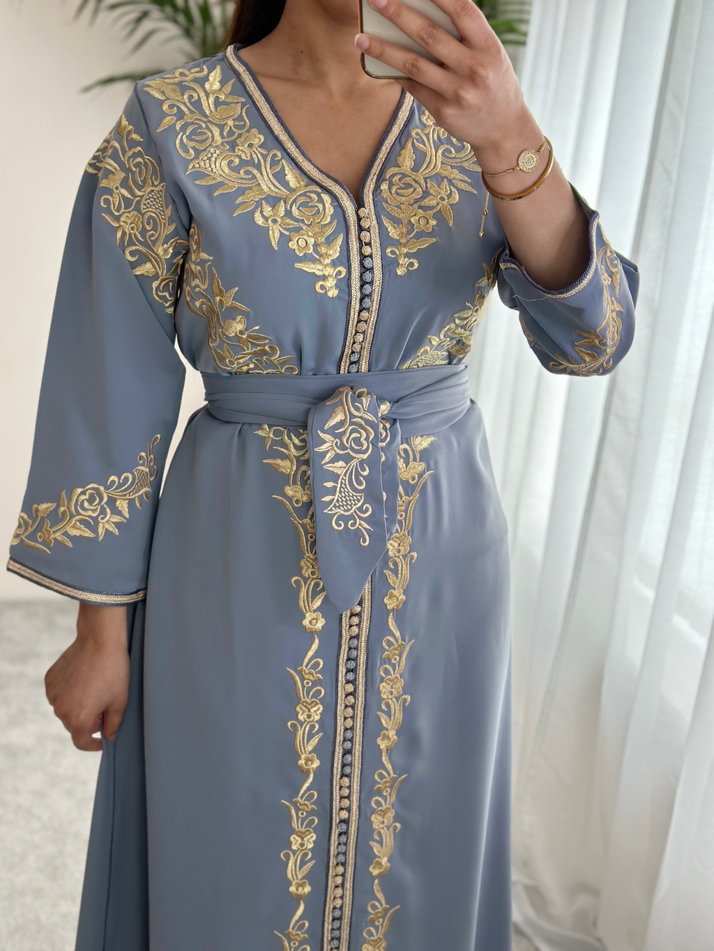 Eid Kaftan In Light Blue