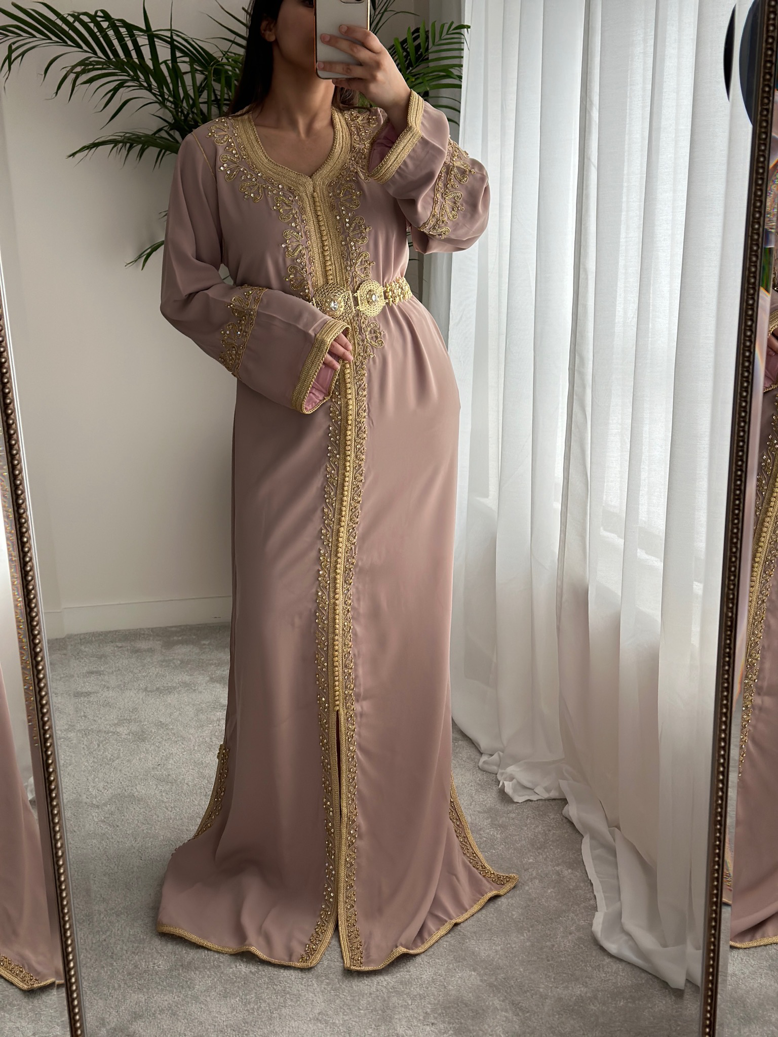 Kaftan SARAYA In Gold Nude