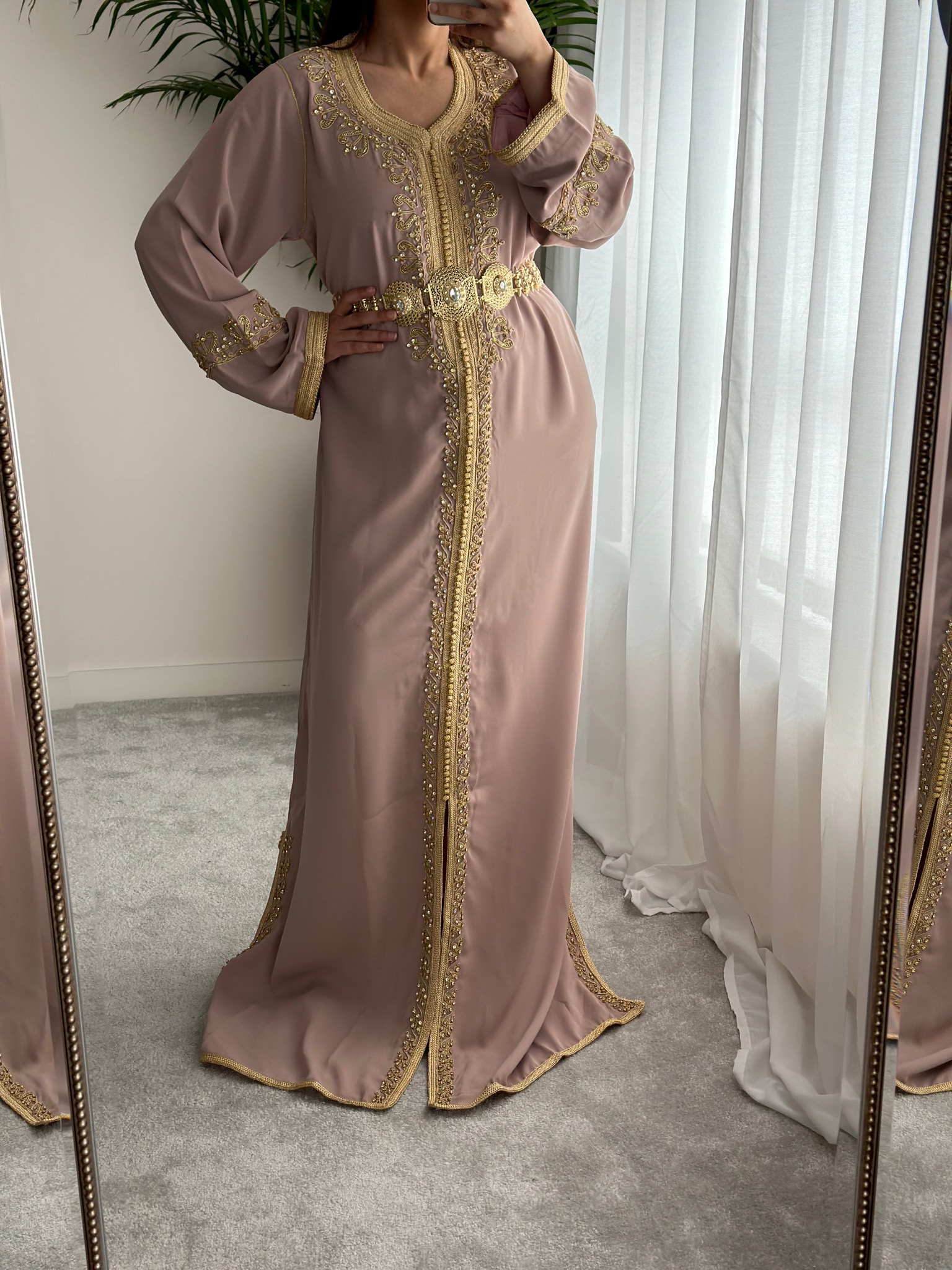 Kaftan SARAYA In Gold Nude