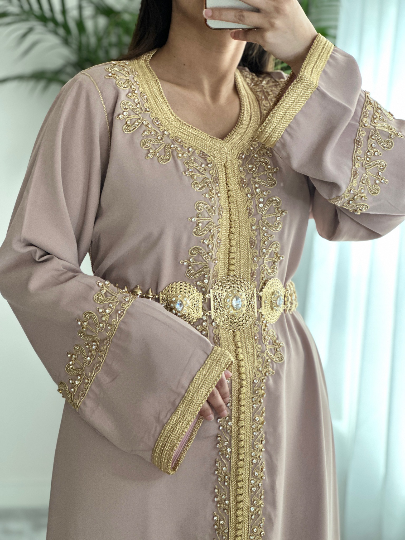 Kaftan SARAYA In Gold Nude
