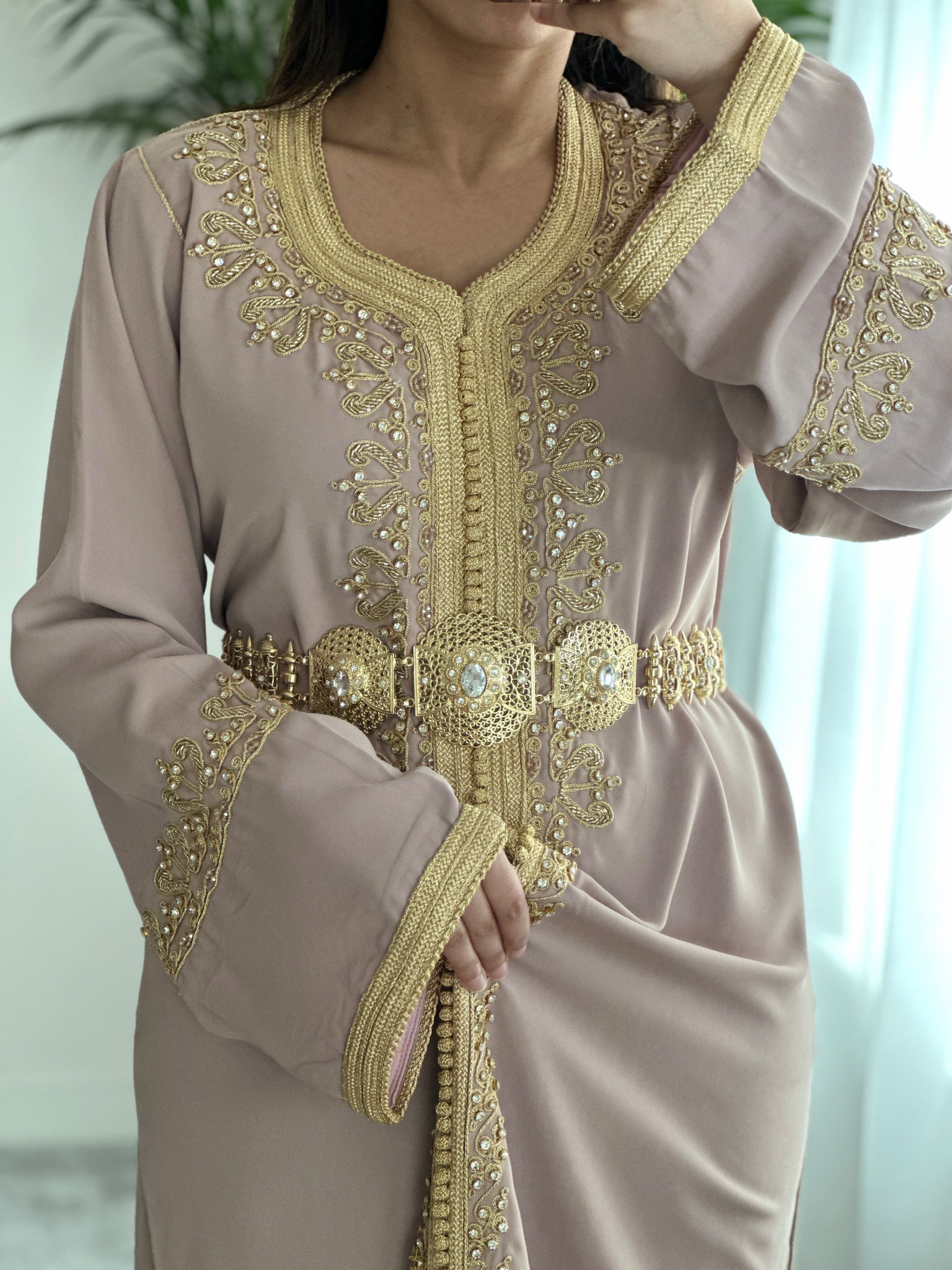 Kaftan SARAYA In Gold Nude