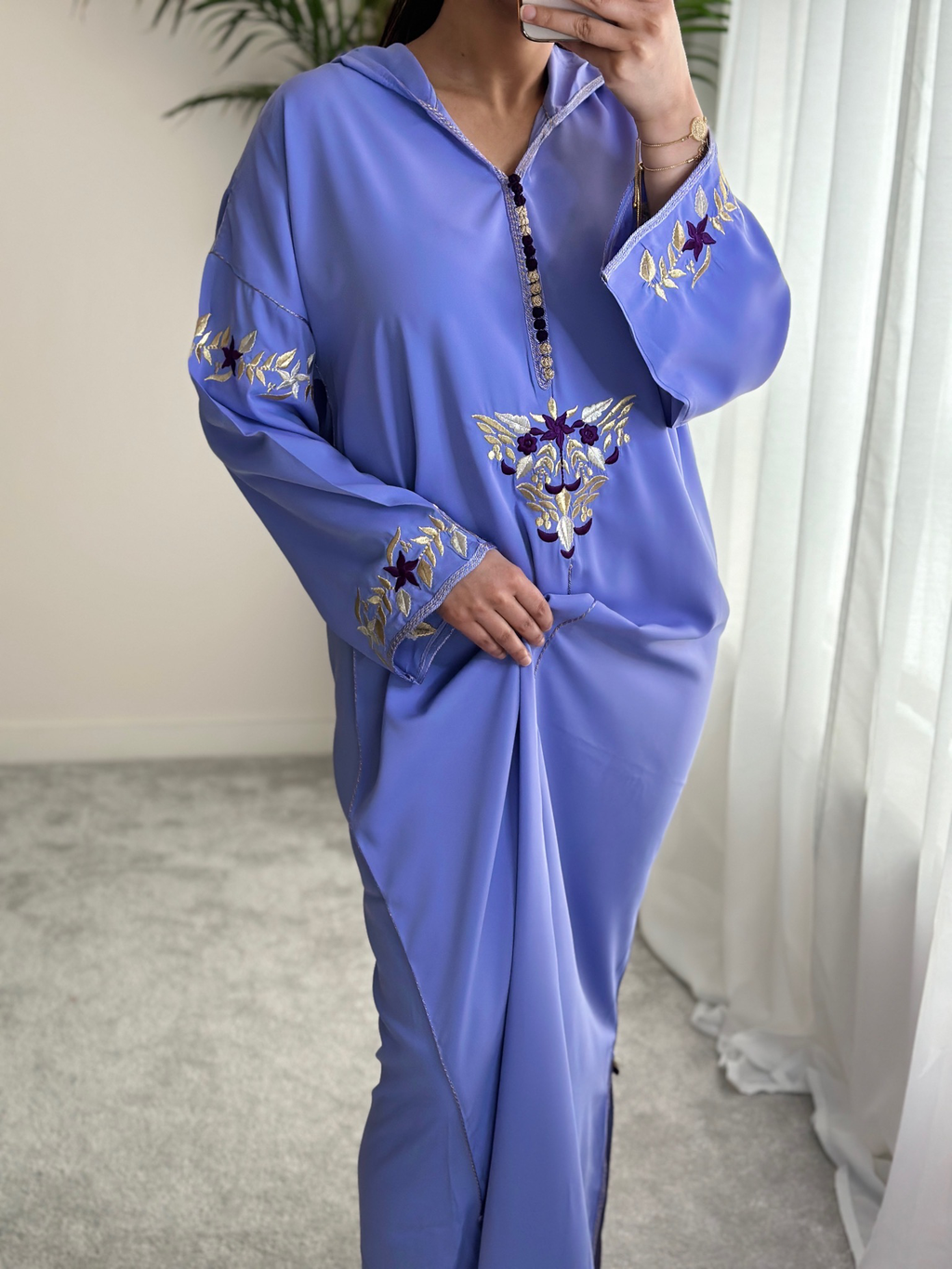Moroccan Jellaba In Dodger Blue