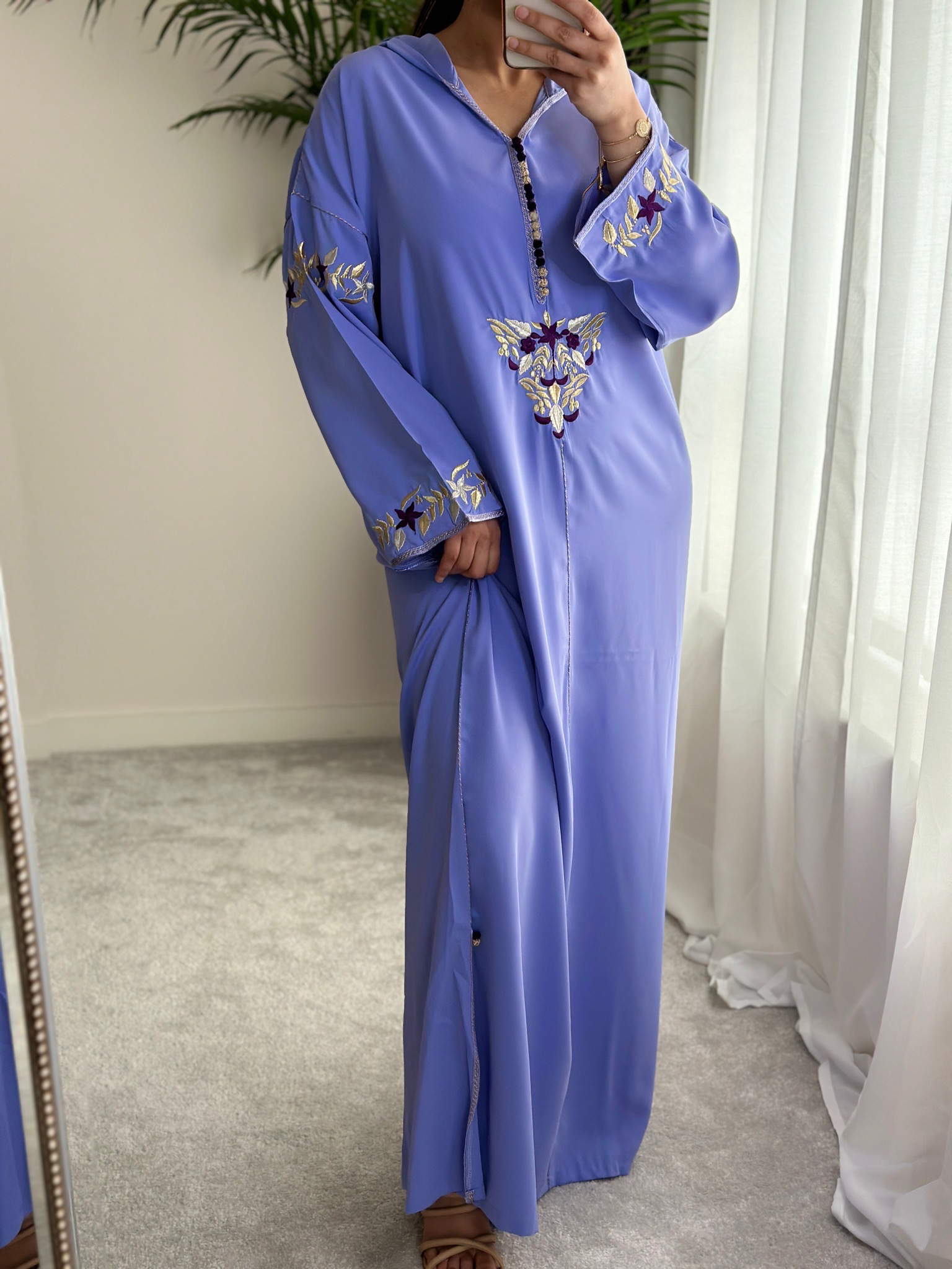 Moroccan Jellaba In Dodger Blue