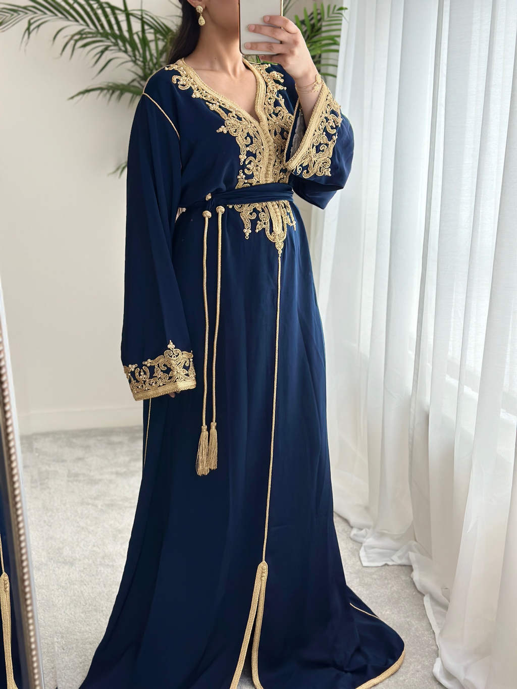 Kaftan Sary In Navy Blue