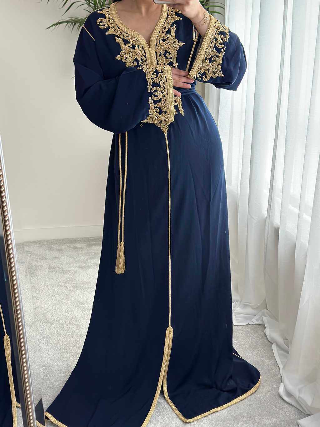 Kaftan Sary In Navy Blue