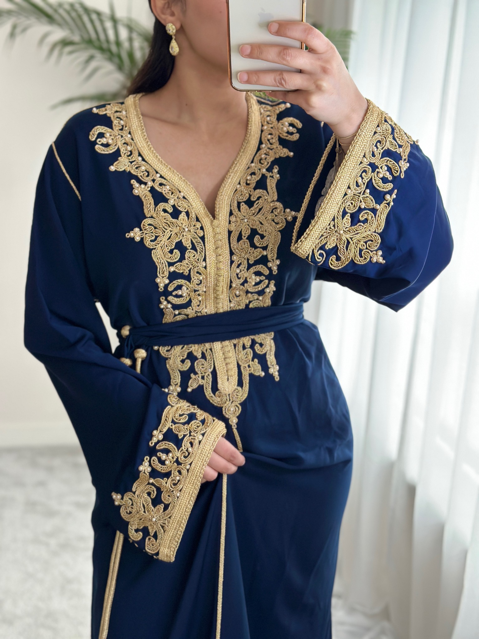 Kaftan Sary In Navy Blue