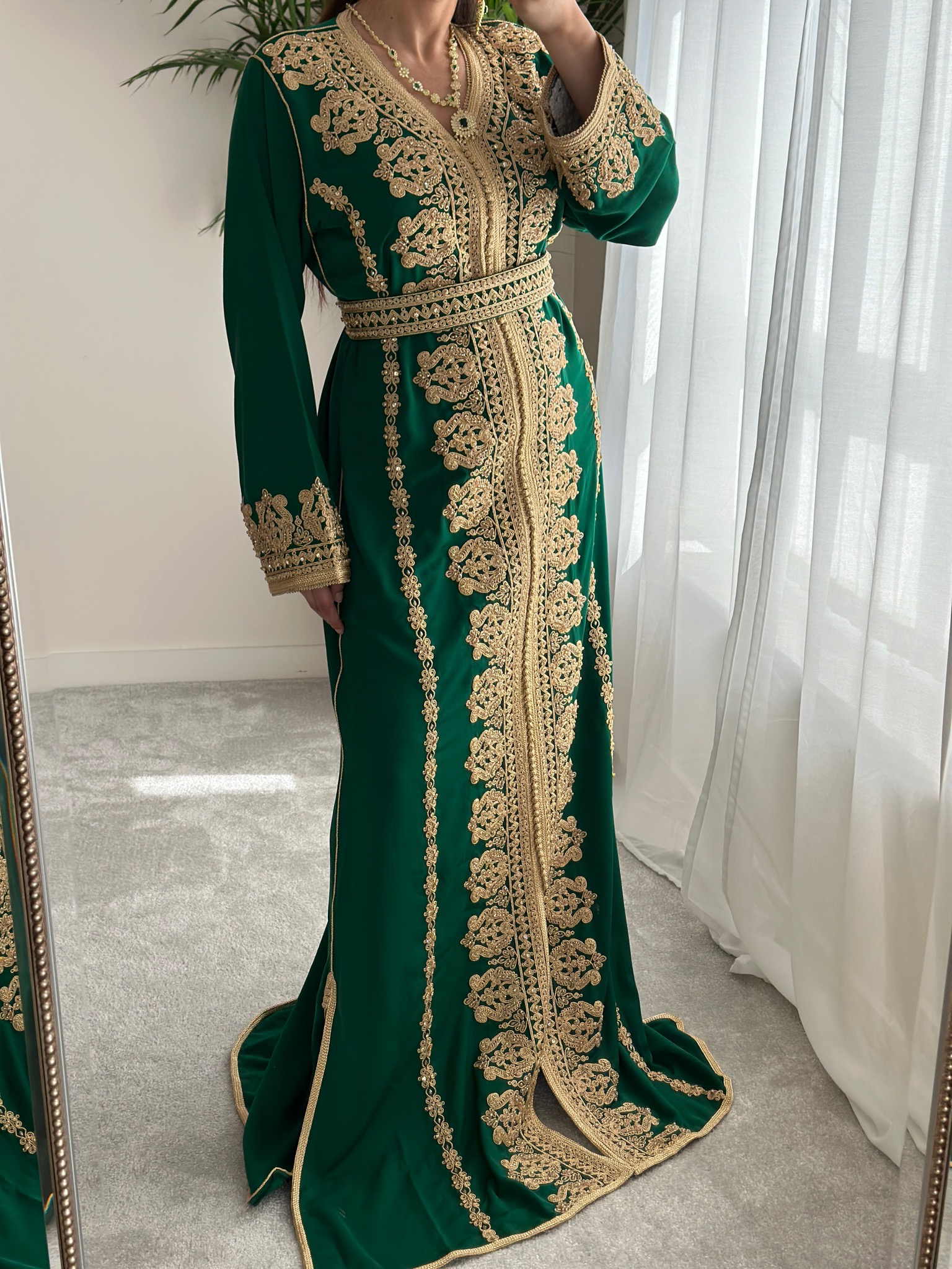 Kaftan KAMAR IN ROYAL GREEN