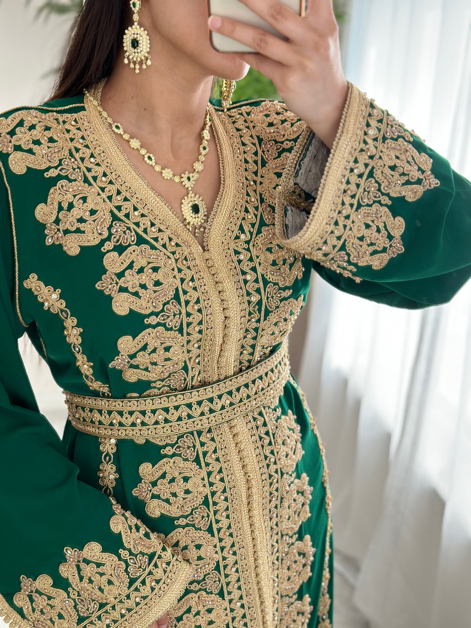 Kaftan KAMAR IN ROYAL GREEN