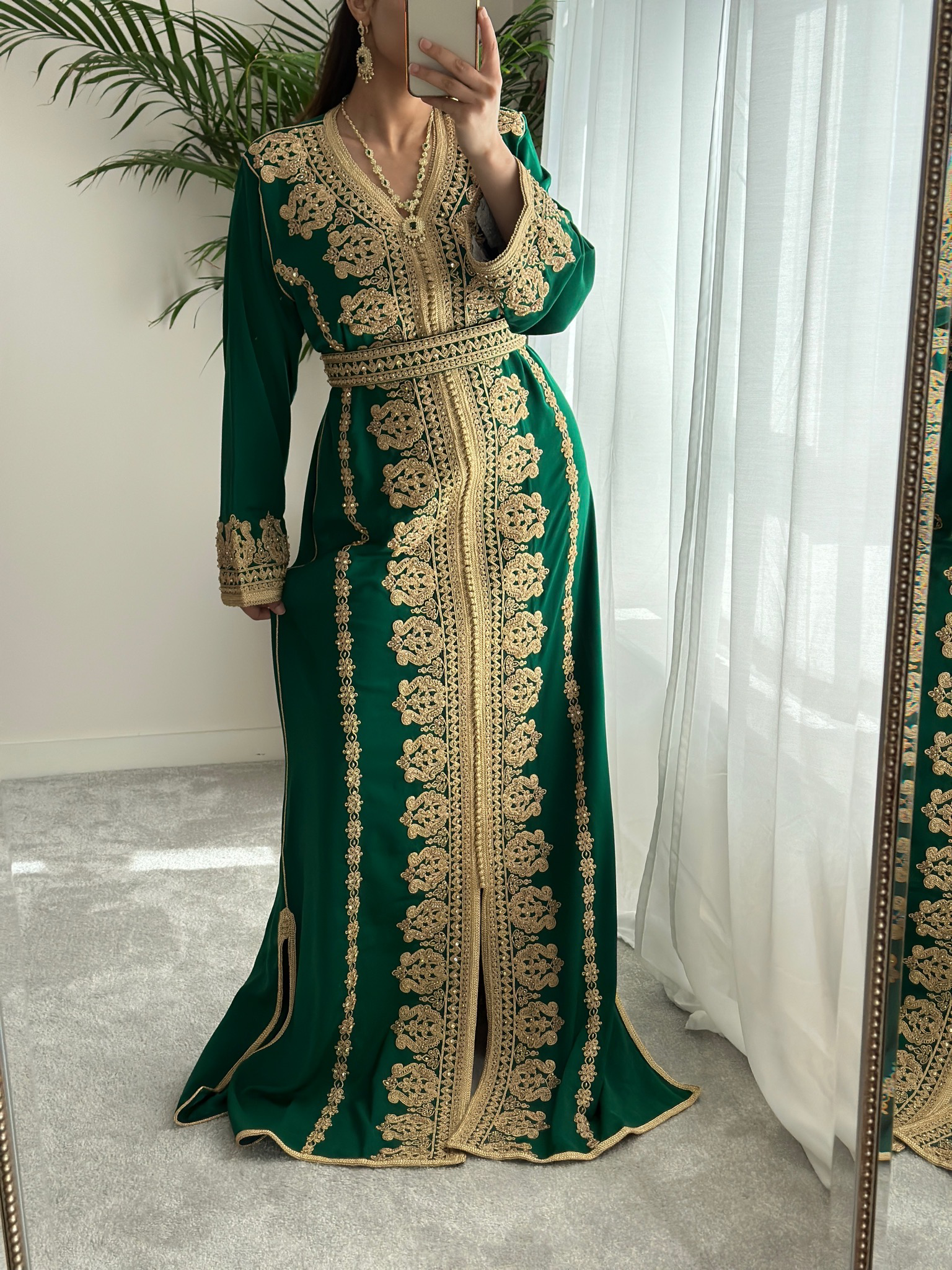 Kaftan KAMAR IN ROYAL GREEN