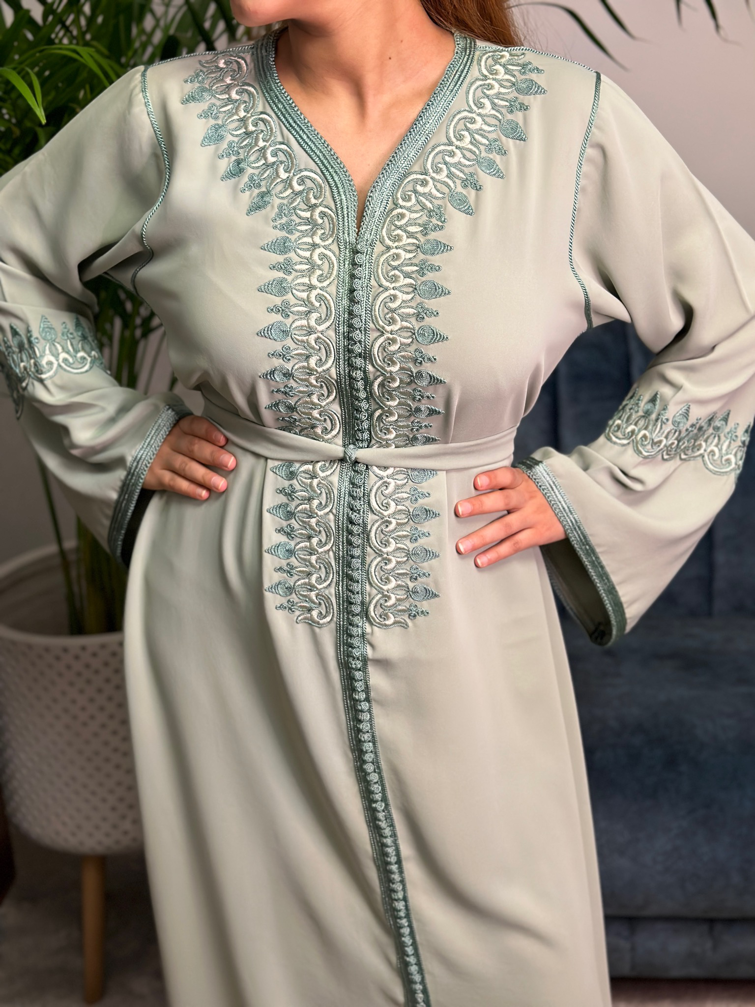 Kaftan Hareem in Sage Green