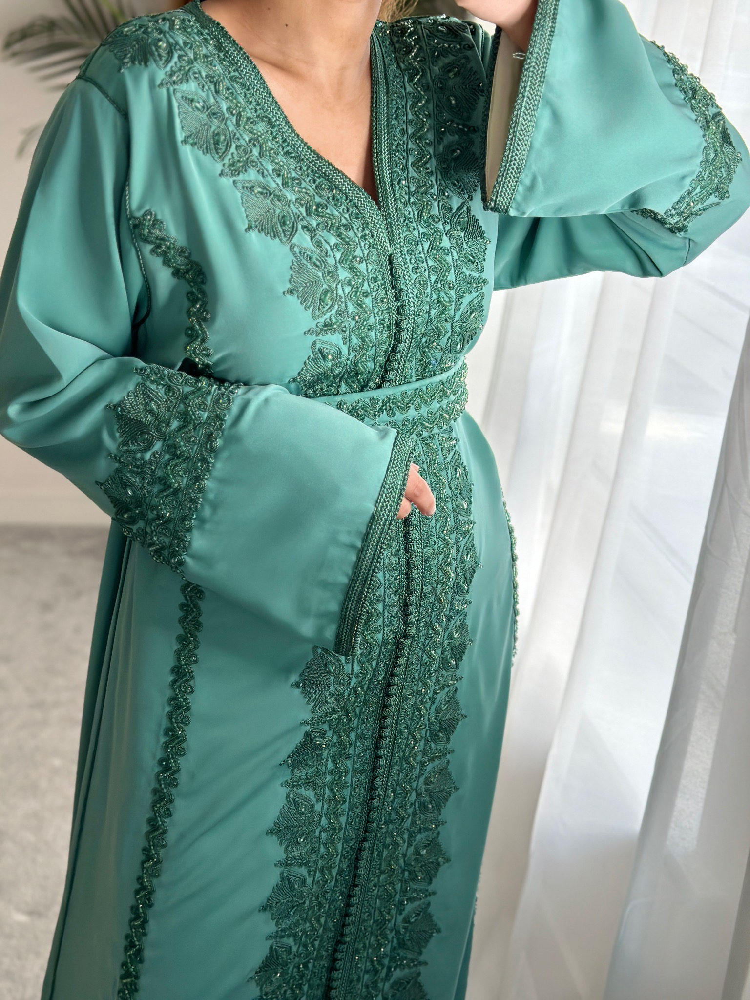 Kaftan AHLAM in Persian Green