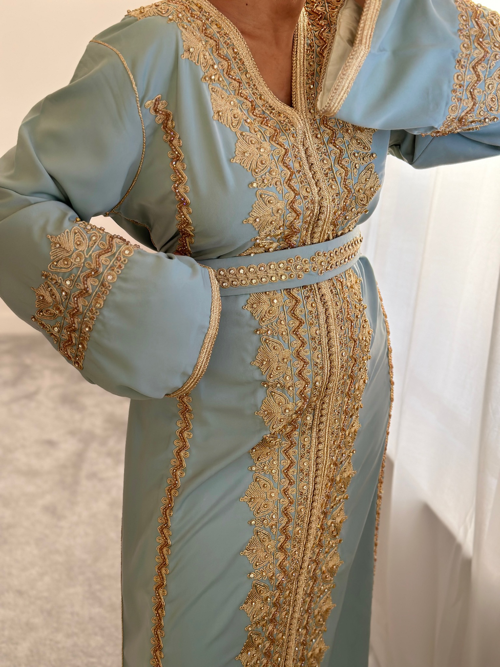 Kaftan AHLAM In Light Turquoise