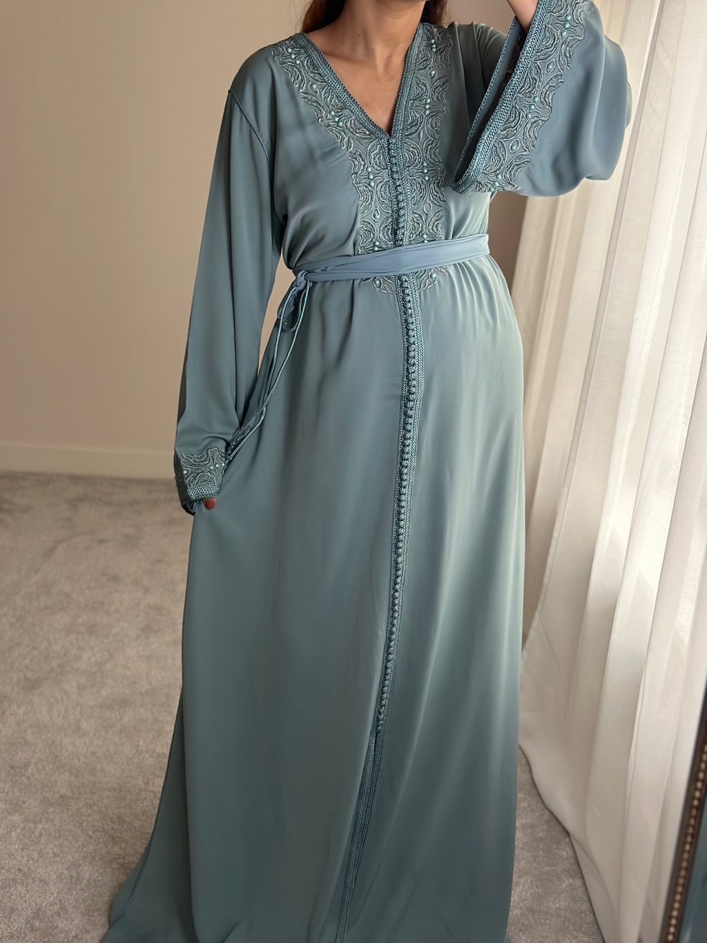Kaftan HAREEM in Steel Blue