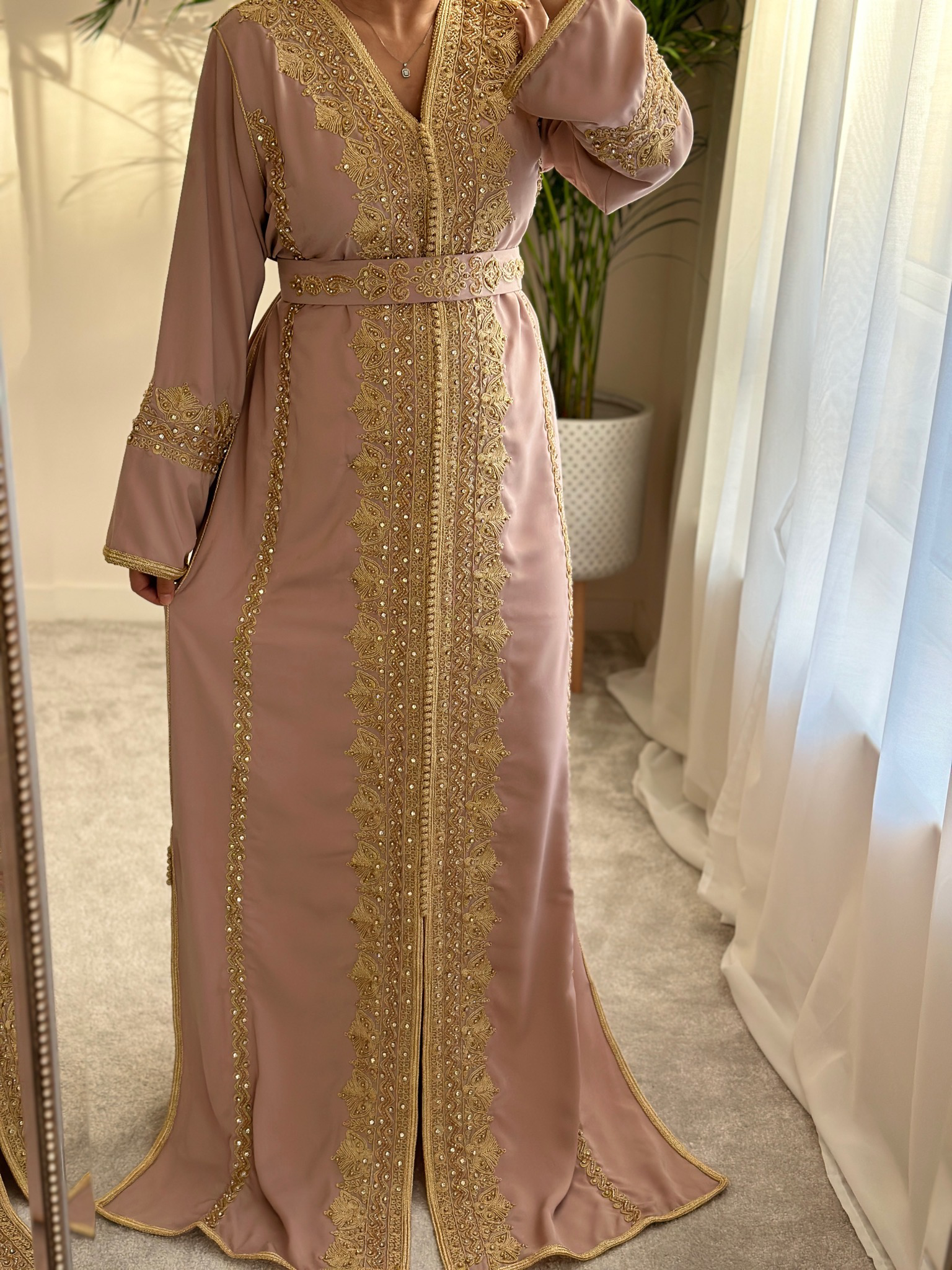 Kaftan AHLAM in Pink Nude