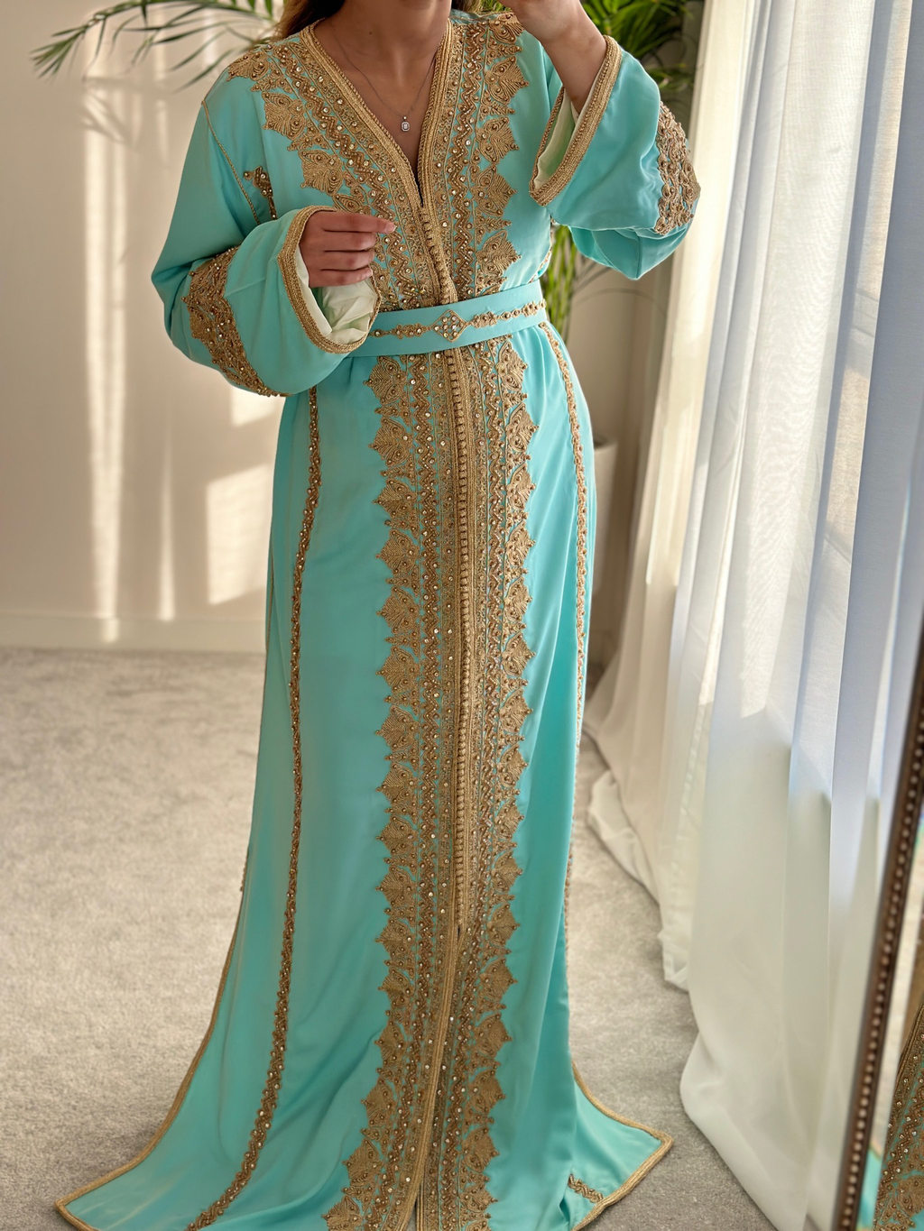 Kaftan AHLAM in Vivid Blue Sky