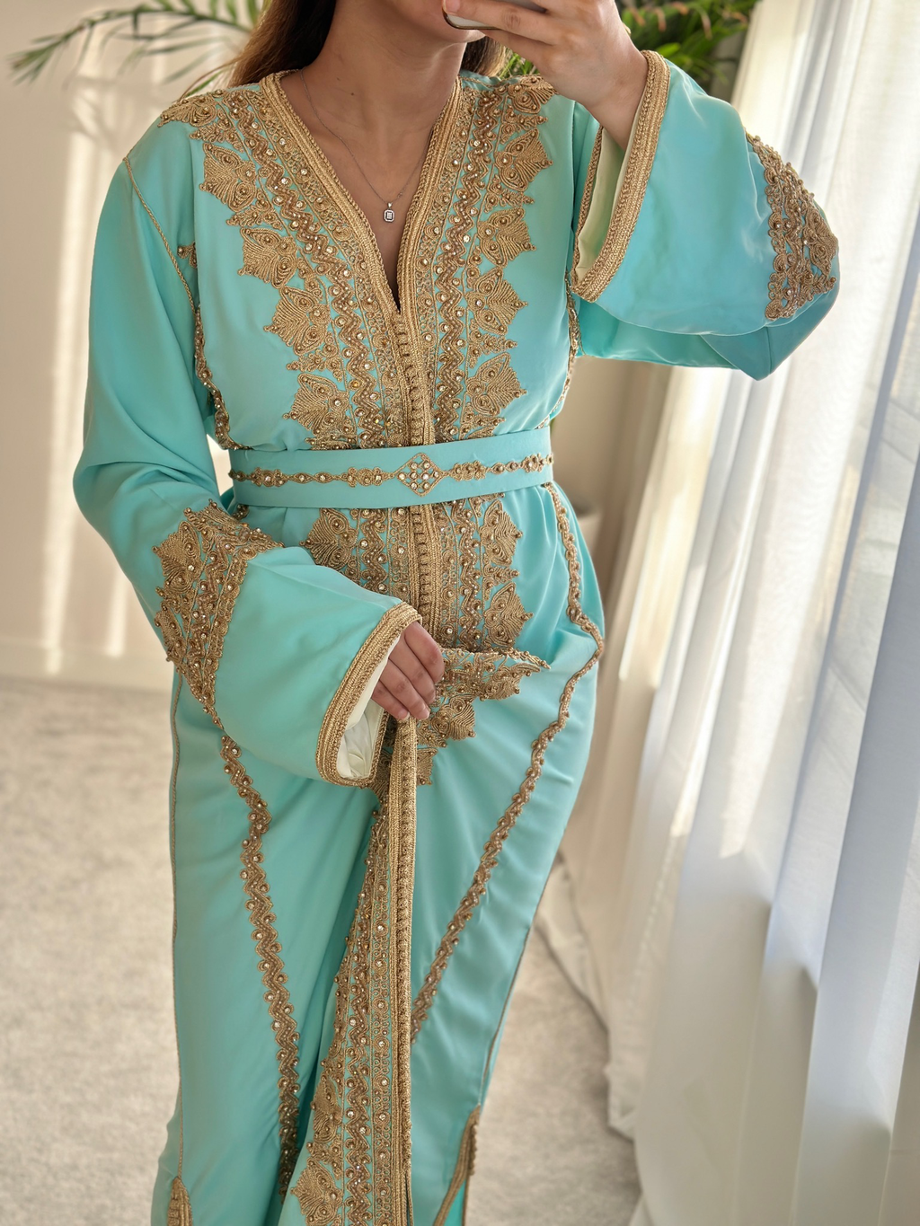 Kaftan AHLAM in Vivid Blue Sky