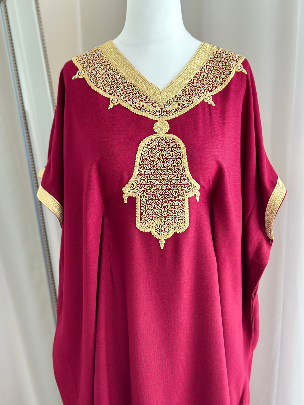Premium Gandoura In Burgundy