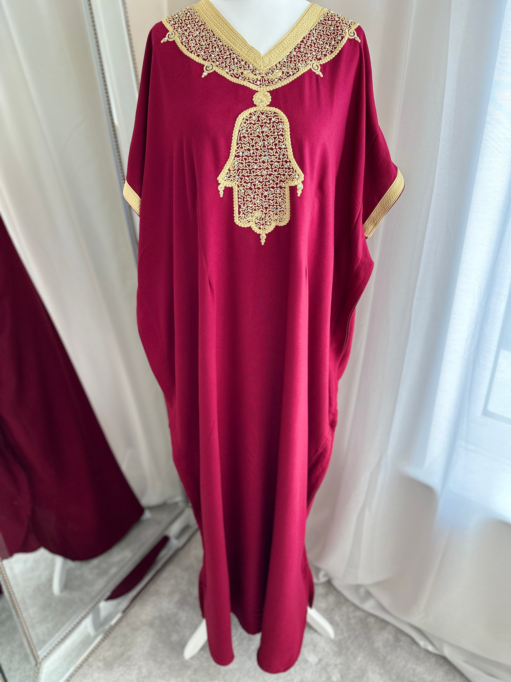 Premium Gandoura In Burgundy