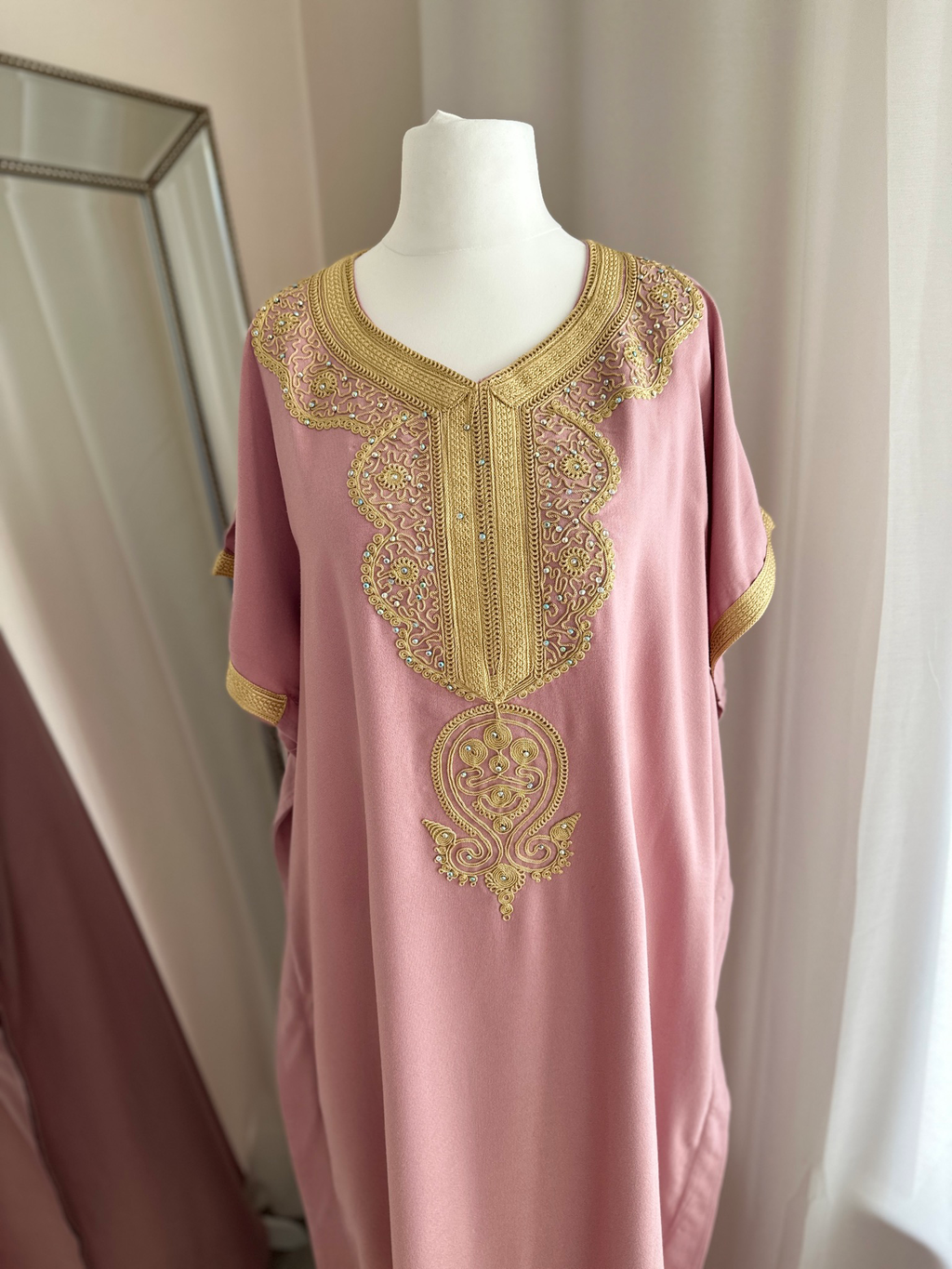 Premium Gandoura In Nude Pink