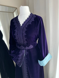 Kaftan Velvet In Dark Purple
