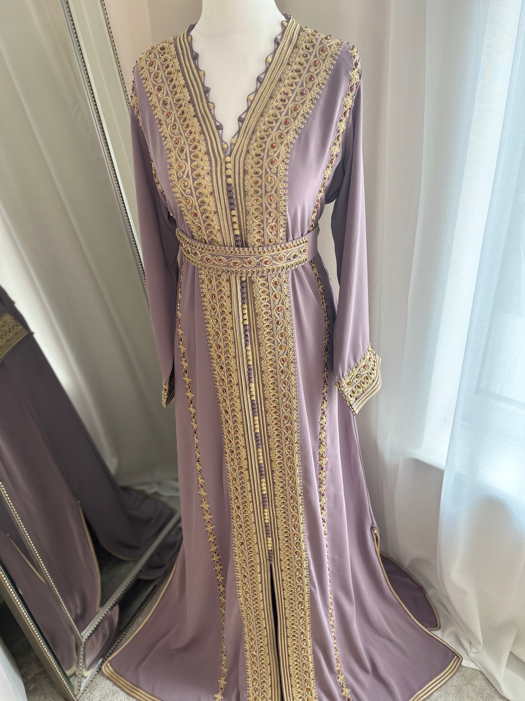 Kaftan Leyla In Nude Pearl