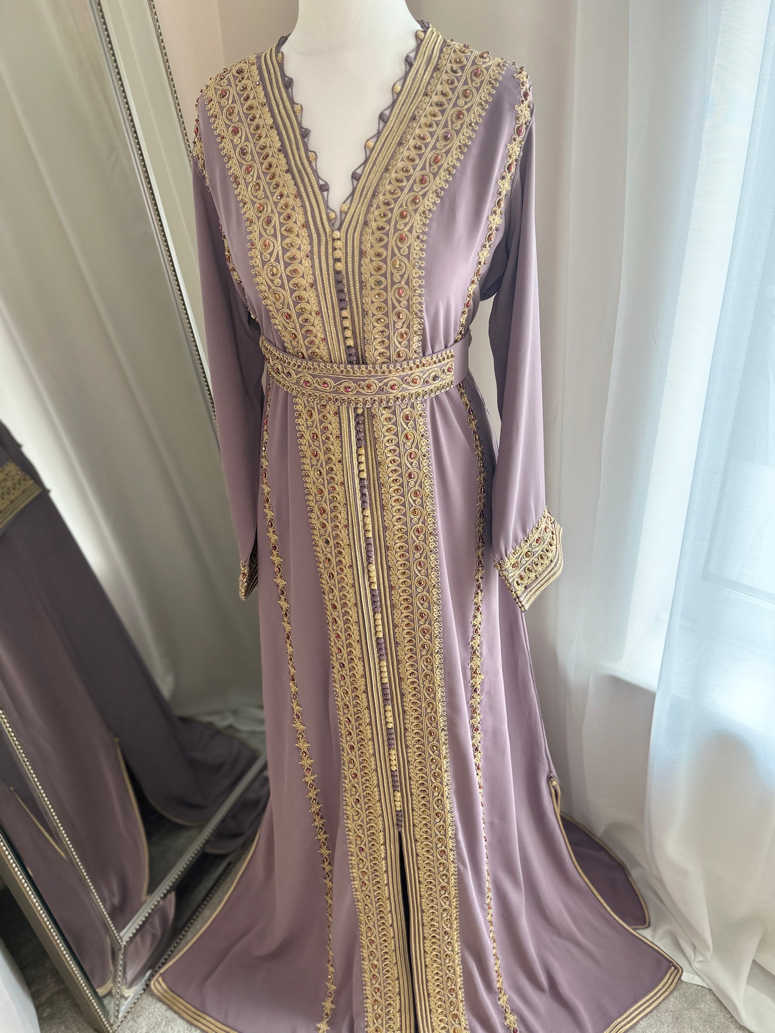 Kaftan Leyla In Nude Pearl