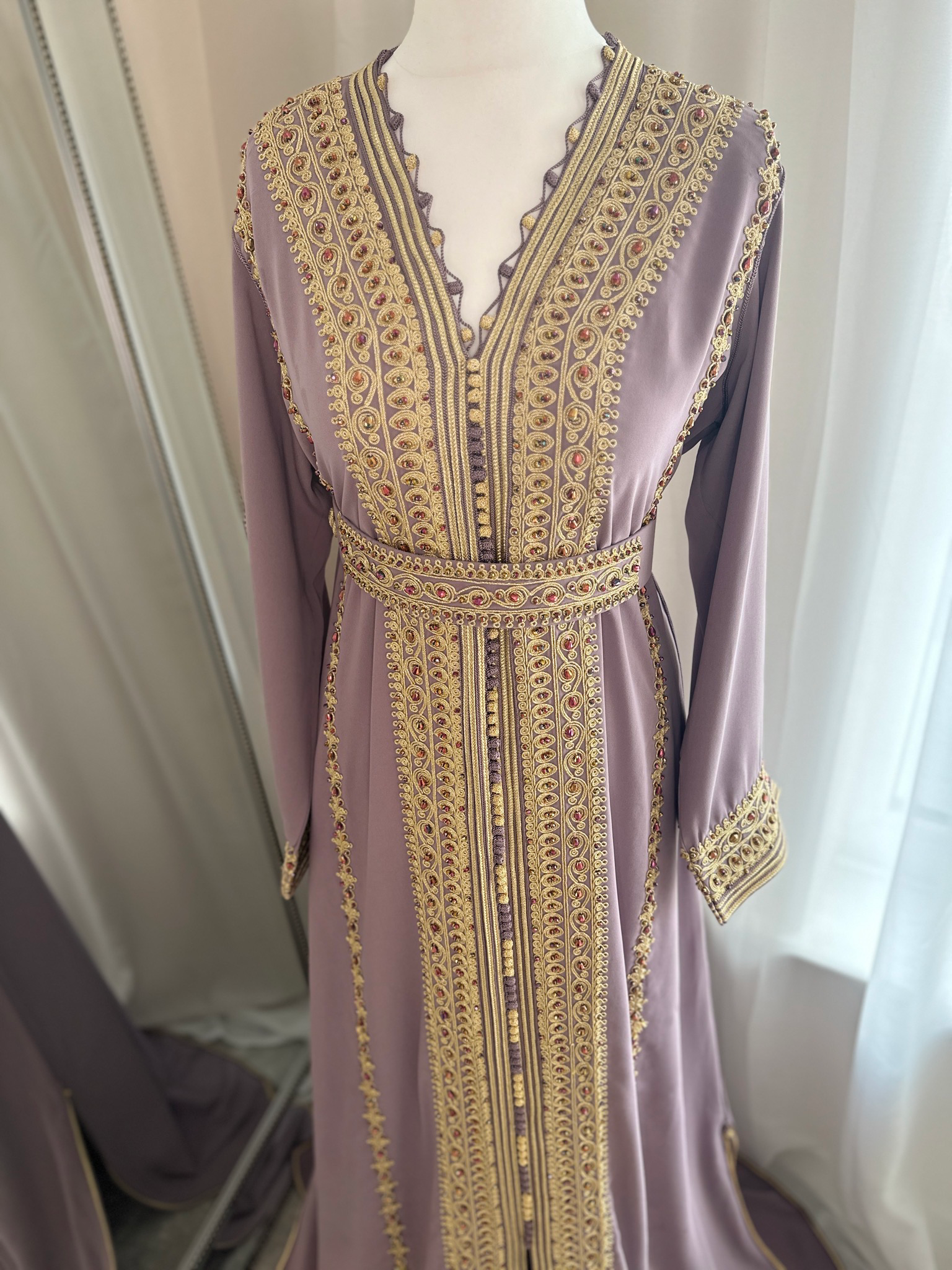 Kaftan Leyla In Nude Pearl