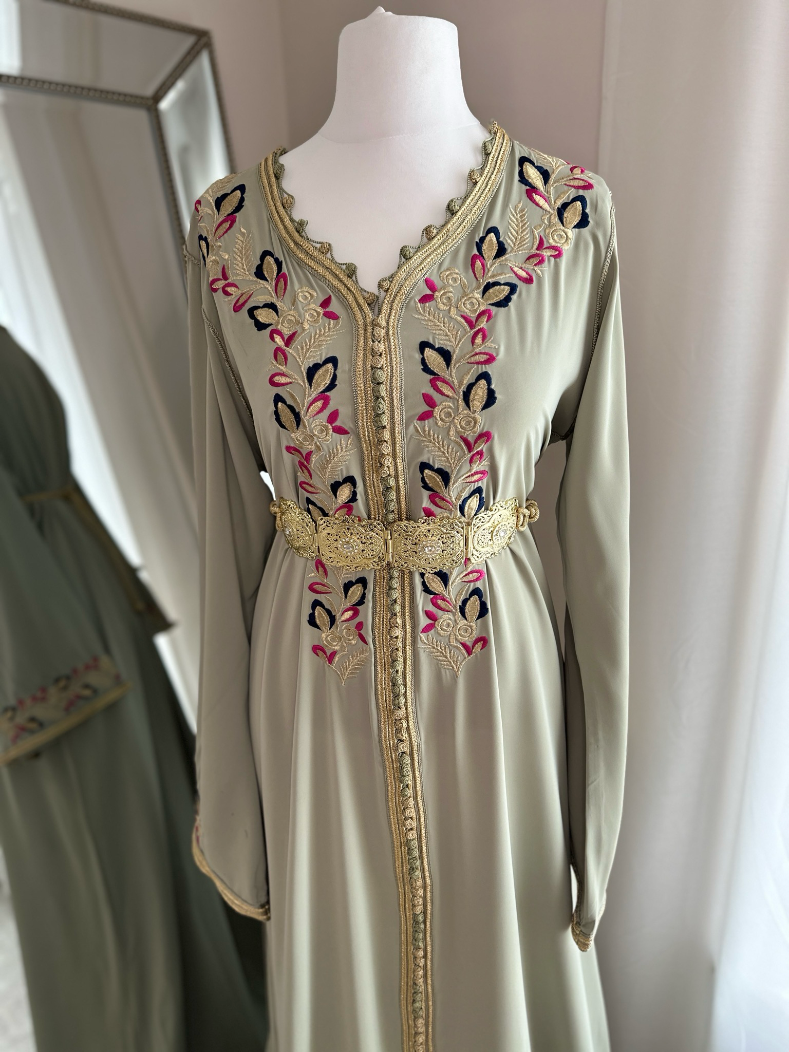 Kaftan Noura In Sage Green
