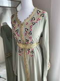 Kaftan Noura In Sage Green