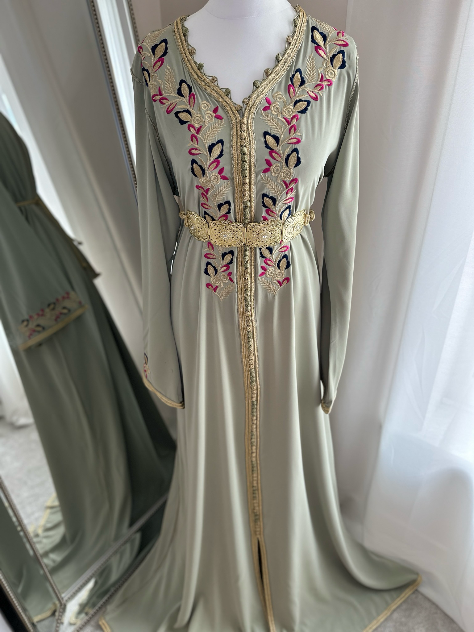 Kaftan Noura In Sage Green