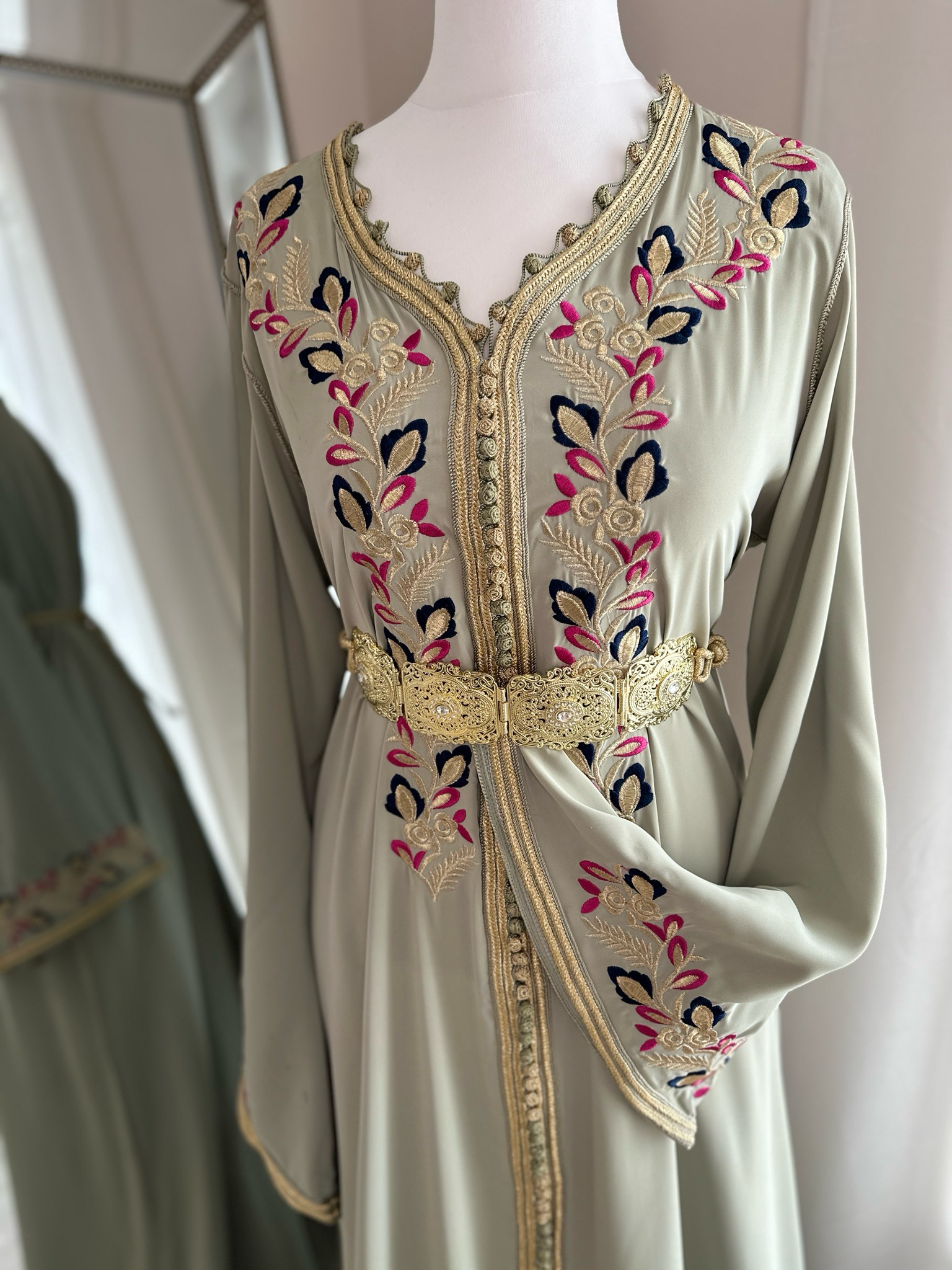 Kaftan Noura In Sage Green