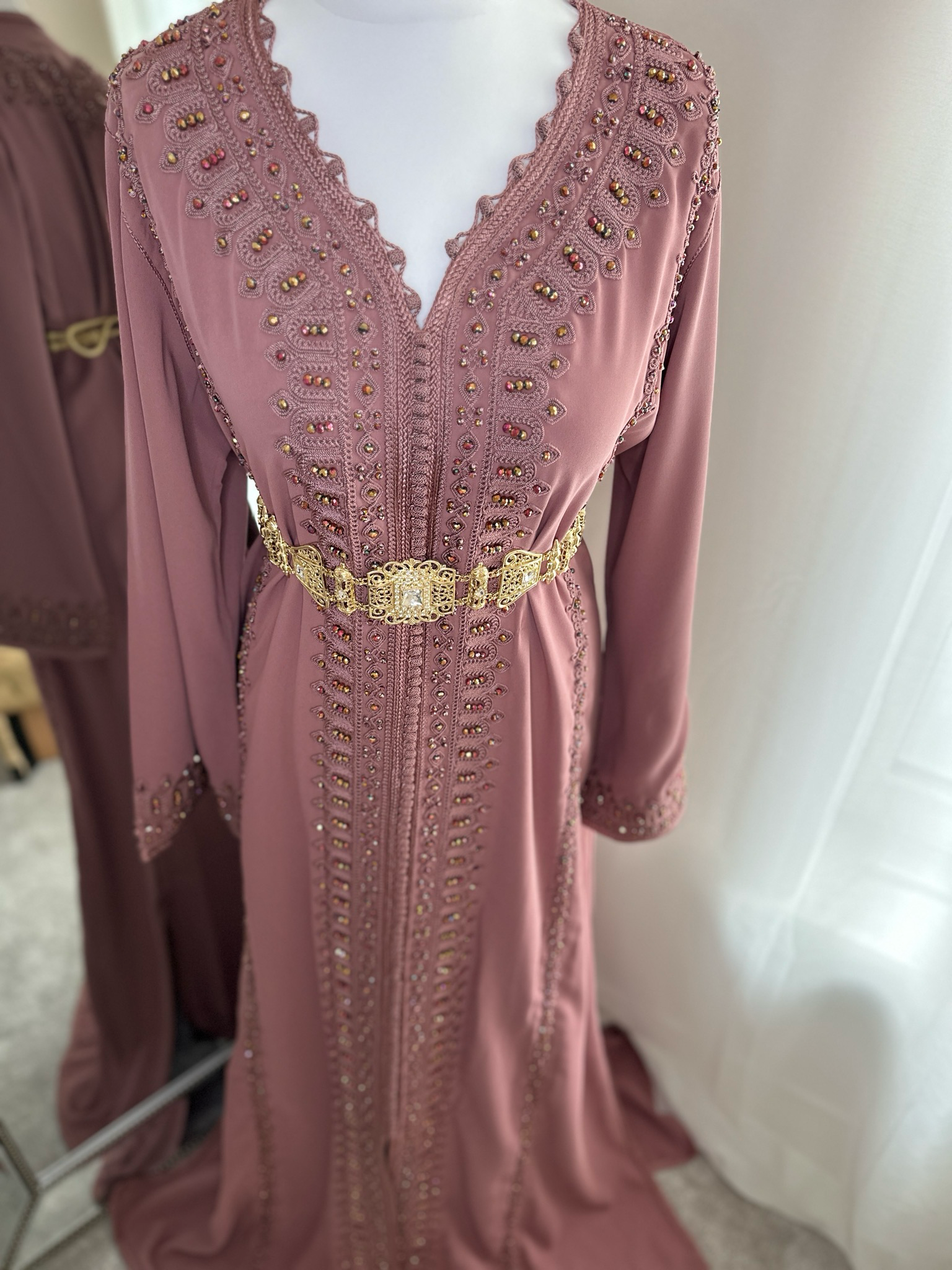 Kaftan In Dusty Pink