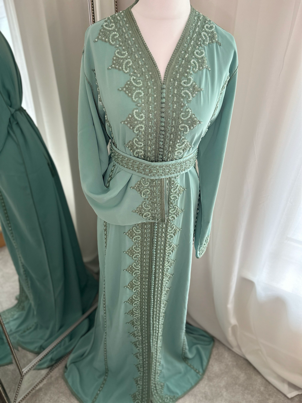 Kaftan Lara In Light Sage Green