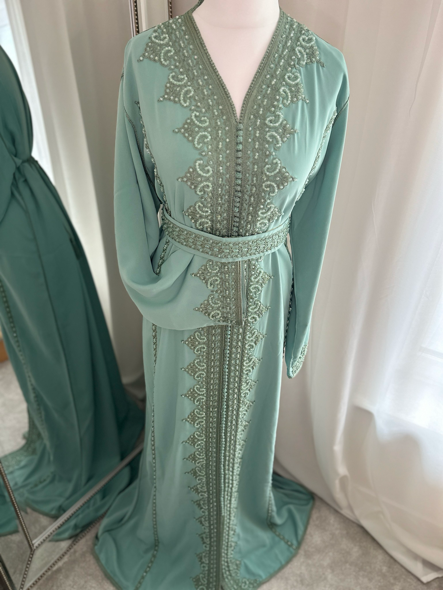 Kaftan Lara In Light Sage Green