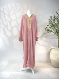 Velvet Gandoura in Dusty pink